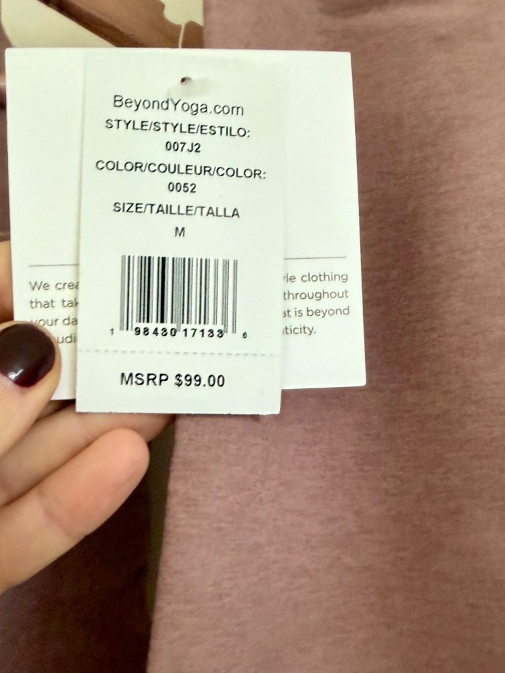 Beyond Yoga NWT Set Medium Mauve - Picture 4 of 4